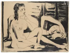 Pablo PICASSO (Malaga 1881 - Mougins 1973)-La dormeuse, 1947-img1