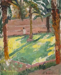 Henriette DAMART (Saint-Mard 1885 - 1945)-Paysage Palmeraie-img1