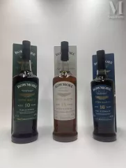 BOWMORE Islay Single Malt Whisky série Aston Martin n°1 n°2 n°3 - 3 bouteilles--img1