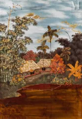 VIETNAM, XXe siècle-"Village au bord de l'eau", 1950-img1