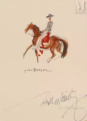 Yves BRAYER (Versailles 1907- Suresnes 1990)-Cavalier espagnol, 1956-img1