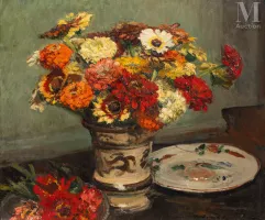 Jacques-Emile BLANCHE (Paris 1861 - Offranville 1942)-Bouquet de fleurs, 1930-img1