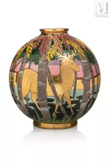 Faïence de LONGWY &amp; Carlo MAIOLINI (1940 - 2021)-"Chasse gardée"-img1