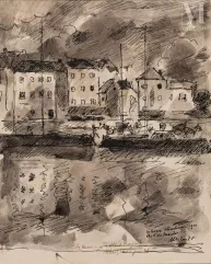 Albert GLEIZES (Paris 1881 - Avignon 1953)-Le port-img1