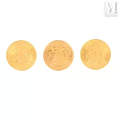 Trois pièces or 100 Pesos--img1