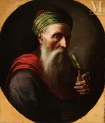 Ecole Orientaliste vers 1830-Portrait présumé du Cheikh Khalil al-Bakri, Membre du Grand Diwan du Caire au moment de l'Expédition d'Egypte en 1798/1800.-img1