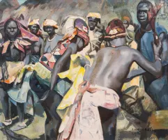 Jacques MAJORELLE (Nancy, 1886 - Paris, 1962)-Danse traditionnelle africaine, (19)52-img1
