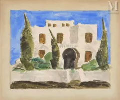 Georges Hanna SABBAGH (Égypte, 1887-1951)-Maison aux cyprès-img1