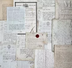 [GÉNÉRAUX &amp; MARÉCHAUX FRANÇAIS]. Ensemble de 14 documents :--img1