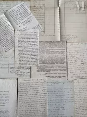 [GÉNÉRAUX &amp; MARÉCHAUX FRANÇAIS]. Ensemble de 8 documents. Quelques déchirures.--img1