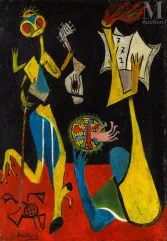 Jean BERTHOLLE (Dijon 1909-Paris 1996)-Les magiciens, 1937-img1