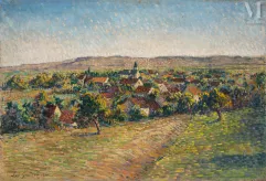 Leo GAUSSON (Lagny sur Marne 1860 - 1944)-Village de l'Île-de-France, 1890-img1