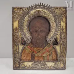 Icône RUSSIE 1801-Icône de Saint Nicolas le Thaumaturge-img1