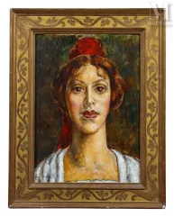 Attribué à René PIOT (1869-1934)-Portrait d'une Arlésienne-img1