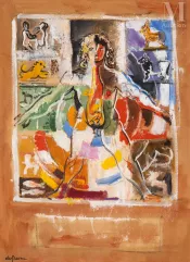 Charles Georges DUFRESNE (1876-1938)-L’homme de Vitruve, étude pour la Faculté de pharmacie de Paris-img1