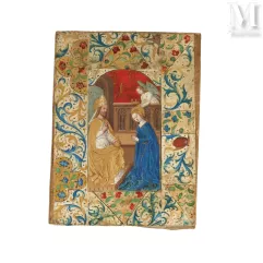 Ecole française de la fin du XVe siècle-Le Couronnement de la Vierge-img1