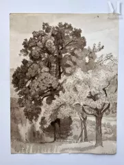 Attribué à Armand POINT (Alger 1861 – Naples 1932)-Paysage boisé-img1