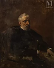 Eugène FROMENTIN (La Rochelle 1820 - La Rochelle 1876)-Portrait d'Armand du Mesnil-img1
