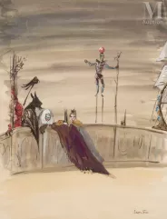 Leonor FINI (Buenos Aires 1908 - Paris 1996)-Cœur de théâtre, 1950-img1