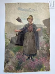 Un important lot : Maurice LELOIR (Paris 1856 -1940)-La bergère creusoise-img1