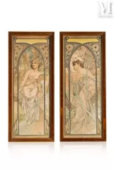 Alfonse MUCHA (Ivančice 1860 - 1939 Prague)-"Les heures"-img1