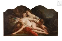 Ecole FRANCAISE du XVIIIème siècle, suiveur de François BOUCHER-Diane et Callisto-img1