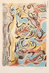 André MASSON (Balagny sur Therain 1896-Paris 1987)-Personnages à la campagne-img1