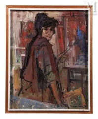 Alda VOS (1935 - )-Autoportrait de l'artiste-img1