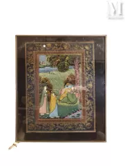 LOT DE TROIS PIÈCES ENCADRÉES--img1