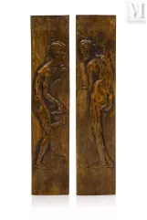 Alexandre CHARPENTIER (1856 - 1909) pour Maison Fontaine et Cie-"Le Violoncelle" et "La Harpe"-img1