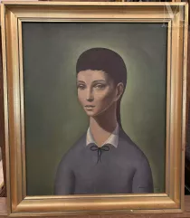 Jean-Pierre CAPRON (1921-1997)-Portrait de jeune fille-img1