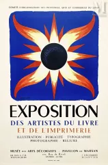 Louis FERRAND (1905 – 1992) : Affiche pour l'Exposition des Artistes du Livre et de l'imprimerie.--img1