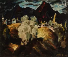 David PERETZ (Plovdiv 1906-Paris 1982)-Les Rhodopes-img1