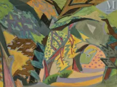 André LHOTE (Bordeaux 1885-Paris 1962)-Chemin en sous-bois, circa 1955-img1