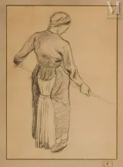 Camille PISSARRO (Saint Thomas 1830- Paris 1903)-Fermière-img1