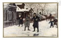 Ecole FRANÇAISE du XXème siècle-Dans le froid hivernal-img1