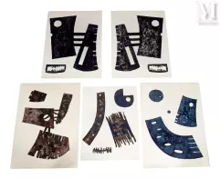 Berto LARDERA (1911-1989) &amp; Atelier LACOURIÈRE - FRÉLAUT-5 lithographies-img1