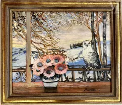 Michel  HENRY (Langres 1928)-Chouette Harfang-img1