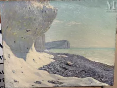 Ecole Française du XXe siècle-La petite crique et ses galets-img1