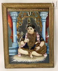 Fixé sous verre représentant--img1