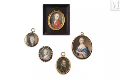 Lot de 5 miniatures ovales comprenant :--img1