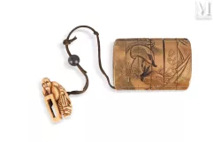 JAPON, XIXe siècle-Inro à cinq compartiments-img1