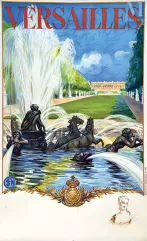 -Versailles Le Château avec un portrait  Madame de Pompadour  en remarque-img1