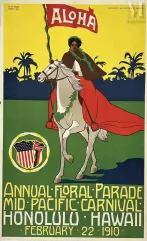 -Honolulu Hawaii 1910 Aloha Annual Floral Parade Mid Pacific Carnaval-img1