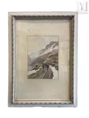 Pierre COMBA (1859-1934)-Cortège de chasseurs alpins en hiver-img1