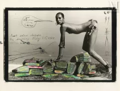 Peter BEARD (1938-2020)-Donyale Luna with diaries, 1977-img1