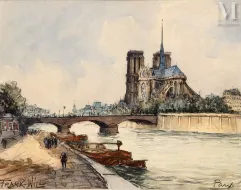 FRANK-WILL (1900-1951)-Cathédrale Notre-Dame de Paris-img1