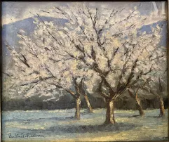 Paul-Emile PISSARRO, dit Paulémile (Eragny 1884 - Clecy 1972)-Verger au printemps-img1