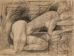 Marcel GROMAIRE (Noyelles-sur-Sambre 1892 - Paris 1971)-Nu assoupi-img1