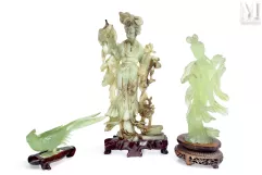 CHINE, XXe siècle-Ensemble de quatorze sujets en pierres dures-img1